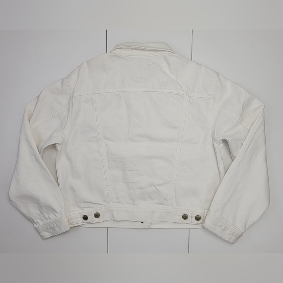 Polo Ralph Lauren Woman’s White Denim Trucker Jacket Size XL New - Picture 2 of 9
